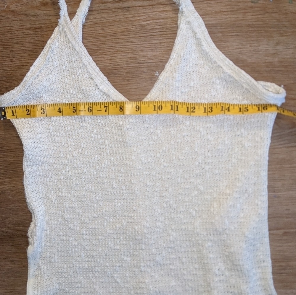 Free People NWOT Don't Go Top sz XS Textured Cream Knit​​​ - Picture 14 of 14